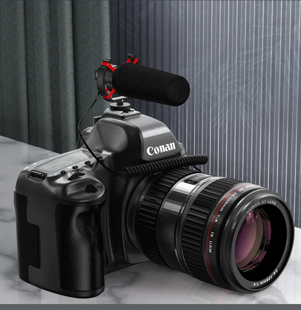 MAMEN Professional Shotgun Microphone Vlog Podcast Microfone Cardioid Pickup for Canon Nikon Camera Phone Interview Recording