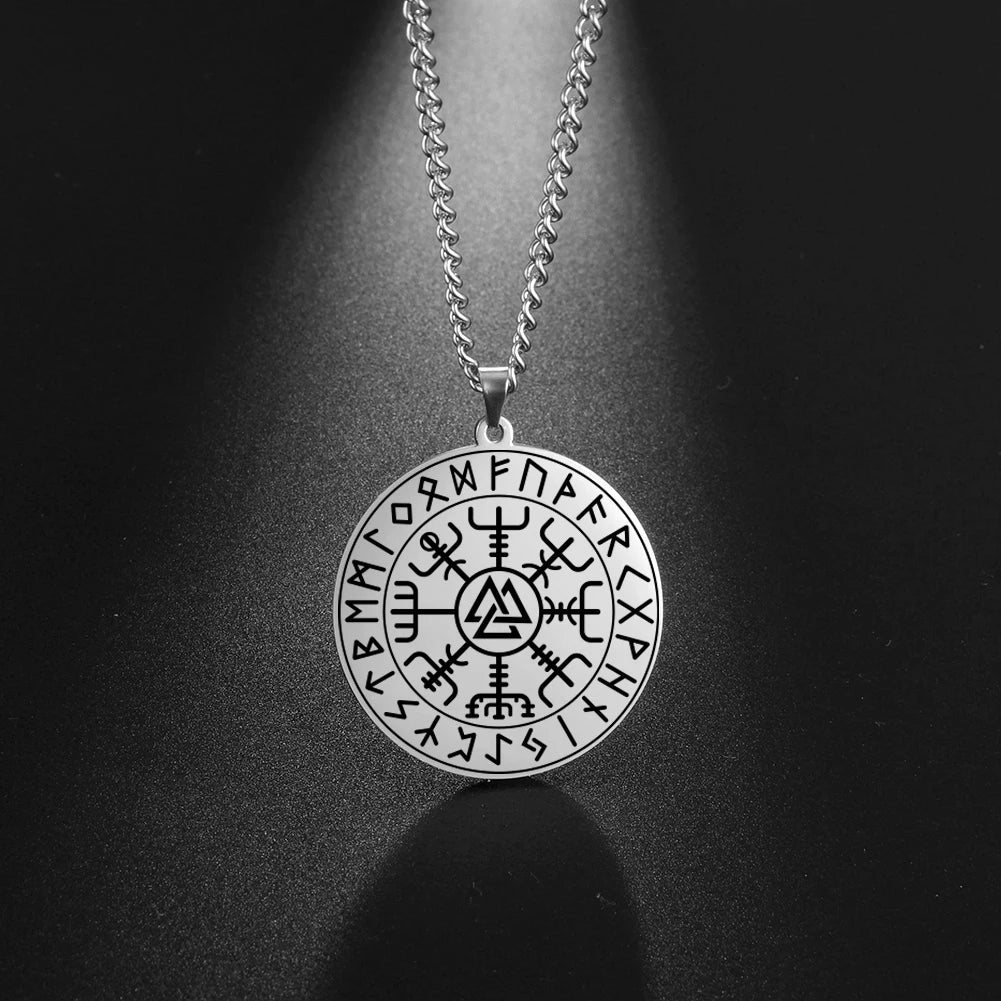 Wicca 7 Archangels Sigil Charm Necklaces Men Women Seal of Solomon Pendant Supernatural Protection Amulet Magic Talisman Jewelry