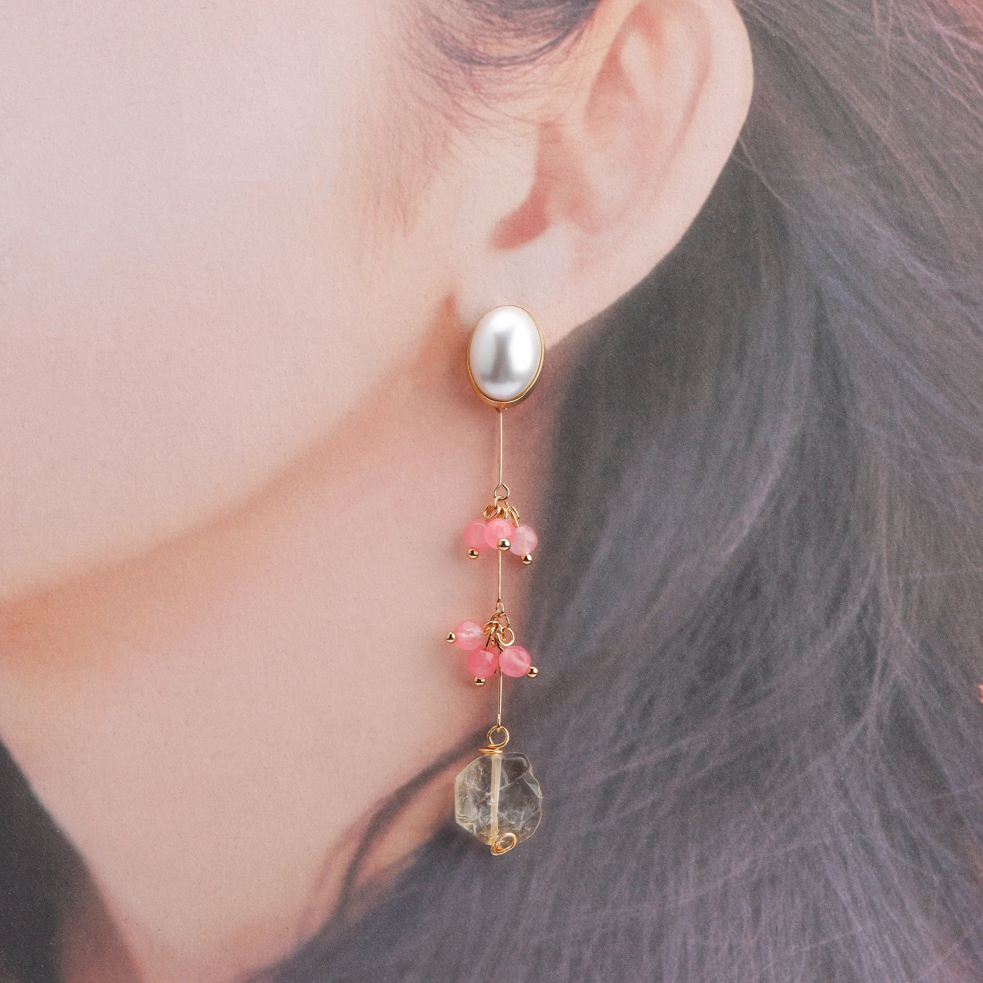 GUFEATHER,50pcs/lot,M899,jewelry accessories,18k gold plated,copper metal,natural stone,hand made,diy earrings,jewelry making - AMULET RING STORE