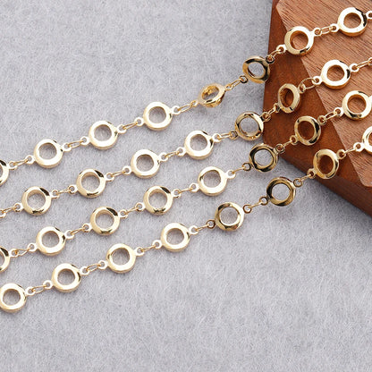 YEGUI C164,jewelry accessories,diy chain,18k gold plated,0.3microns,copper metal,diy bracelet necklace,jewelry making,1m/lot - AMULET RING STORE