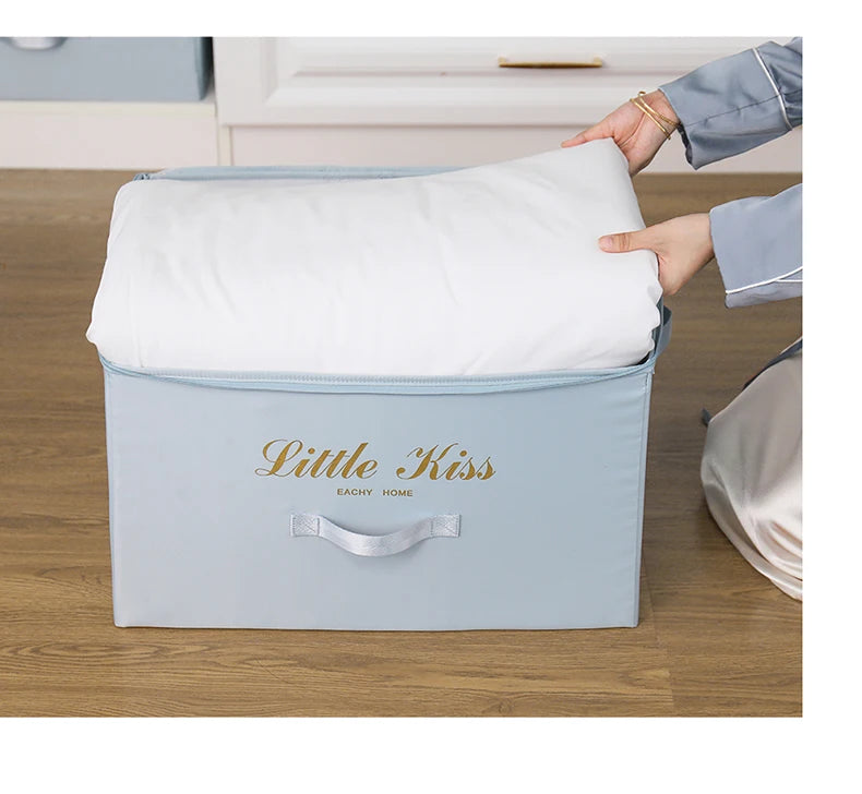 Foldable Storage Box Clothing Quilt Organizer Fabric Caja Organizadora Clothes Container Closet Home Organizer Large Capacity - AMULET RING STORE