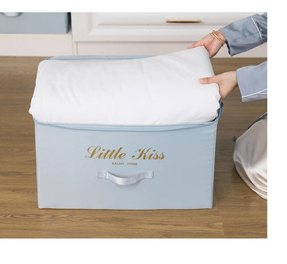 Foldable Storage Box Clothing Quilt Organizer Fabric Caja Organizadora Clothes Container Closet Home Organizer Large Capacity - AMULET RING STORE