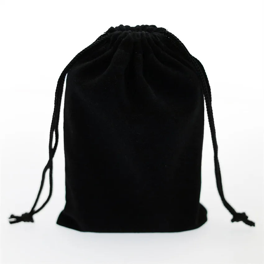 1pc Black Color Velvet Bag Jewelry Packing Velvet Drawstring Pouches Jewelry Gift Bags Display chain ring Packing Bags Gift - AMULET RING STORE