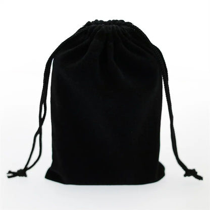 1pc Black Color Velvet Bag Jewelry Packing Velvet Drawstring Pouches Jewelry Gift Bags Display chain ring Packing Bags Gift - AMULET RING STORE
