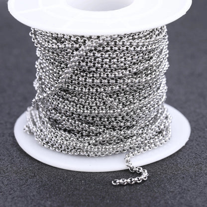 reidgaller 10meteres/roll rose gold plated stainless steel metal necklace chains for jewelry making diy bracelet accessories - AMULET RING STORE