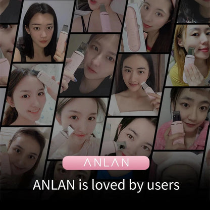 ANLAN Ultrasonic Skin Scrubber Deep Cleaning Peeling Shovel Limpiador Facial Skin Care Face Lifting Machine Ultrasonic Cleaner
