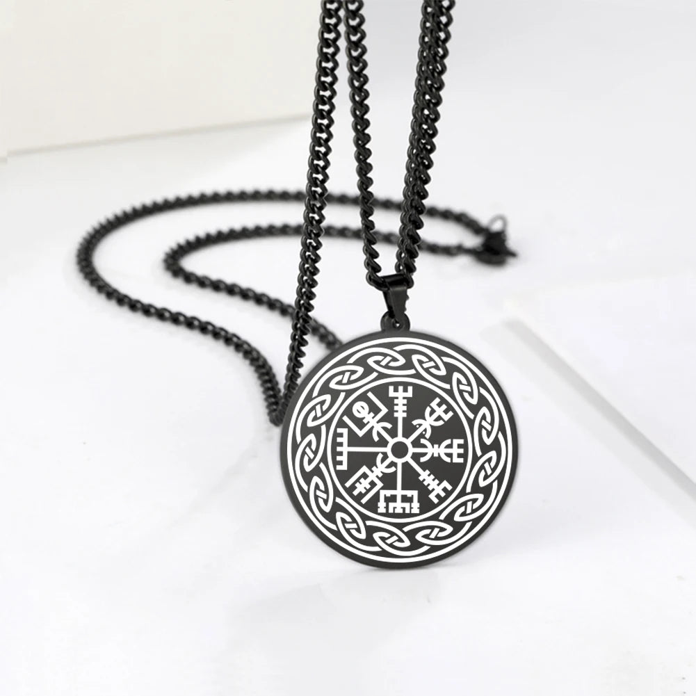 Wicca 7 Archangels Sigil Charm Necklaces Men Women Seal of Solomon Pendant Supernatural Protection Amulet Magic Talisman Jewelry