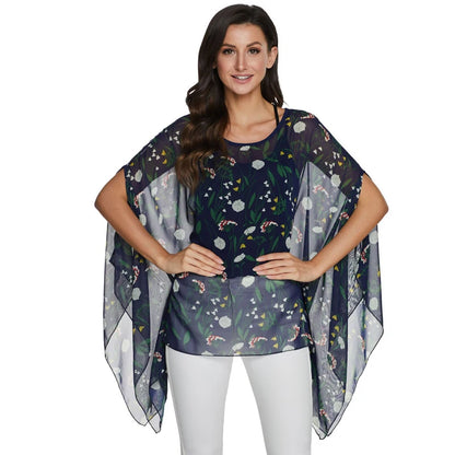 BHflutter 4XL 5XL 6XL Plus Size Women Clothing 2018 Boho Style Batwing Chiffon Summer Dress Mini Casual Beach Dresses Vestidos - AMULET RING STORE