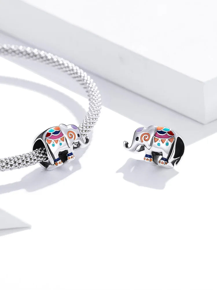 BAMOER 925 Sterling Silver Green Warbler Pendant Colorful CZ Bird Animal Charms Fit Charm Bracelets Bangles DIY Jewelry SCC991 - AMULET RING STORE