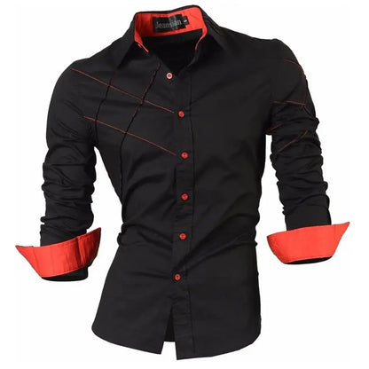 jeansian Spring Autumn Features Shirts Men Casual Shirt New Arrival Long Sleeve Casual Male Shirts K034