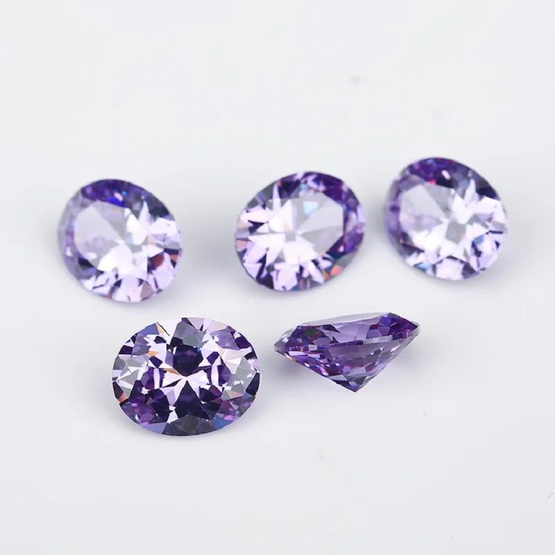 Size 2x3mm~13x18mm Oval Shape 5A CZ Stone Synthetic Gems Color Cubic Zirconia Loose Zircon For Jewelry Making - AMULET RING STORE