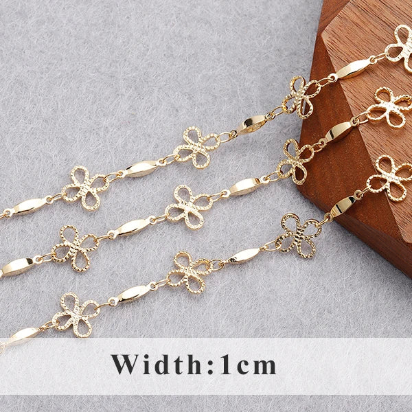 YEGUI C164,jewelry accessories,diy chain,18k gold plated,0.3microns,copper metal,diy bracelet necklace,jewelry making,1m/lot - AMULET RING STORE