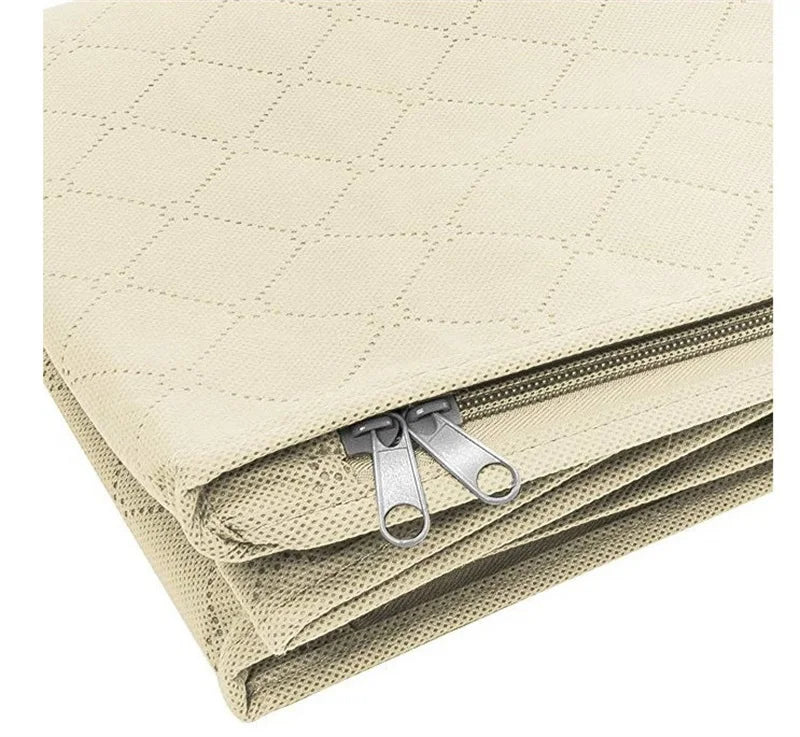 1Piece Large Storage Box Zipper Cover Window Folding Organizer Bedroom Shelf Wardrobe Cloth Toy Fabric Foldable Box For Objects - AMULET RING STORE