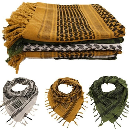 Hot sale Arab Keffiyeh Shemagh Scarf Cotton Winter Shawl Neck Warmer Cover Head Wrap Windproof Tactical Camping Scarf Men Women - AMULET RING STORE