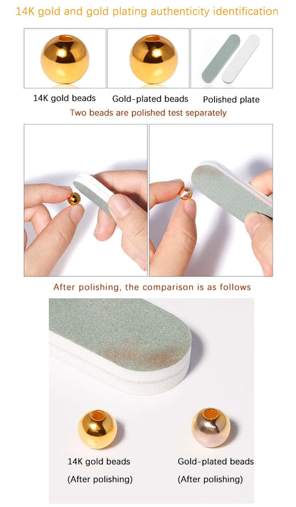 100pcs 14K Gold Filled Spacer Beads 2mm 3mm 4mm Round Loose Bead for Bracelets Necklace DIY Jewelry Making Accessories Wholesale - AMULET RING STORE