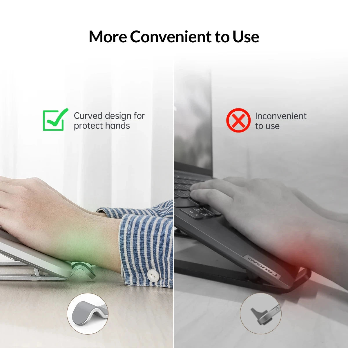 ORICO Foldable Laptop Stand Holder Riser Portable Adjustable Aluminum Notebook Stand Computer Stand 7 Angles for MacBook Tablets - AMULET RING STORE