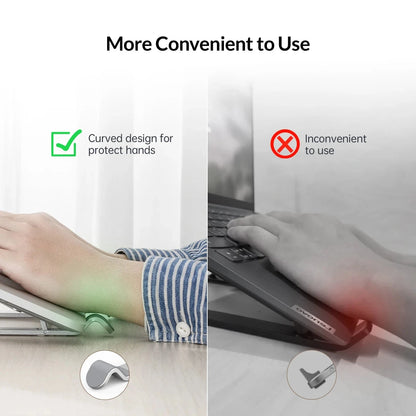 ORICO Foldable Laptop Stand Holder Riser Portable Adjustable Aluminum Notebook Stand Computer Stand 7 Angles for MacBook Tablets - AMULET RING STORE