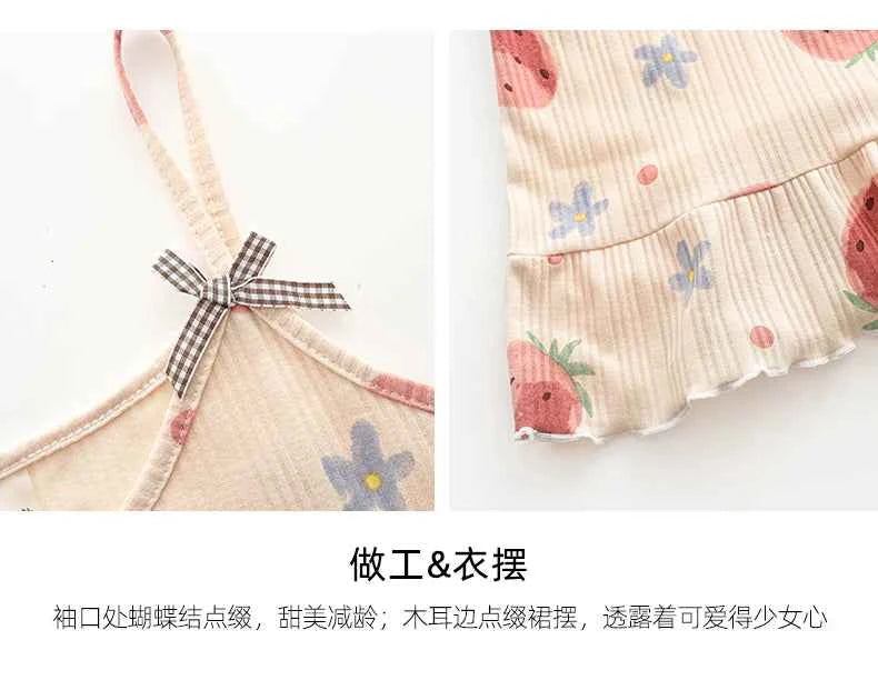 Big Yards 5XL Young Girls Cotton Nightgown Sexy Spaghetti Strap Night Dress Lady V-Neck Nighties Sleeveless Sleepwear Nightwear