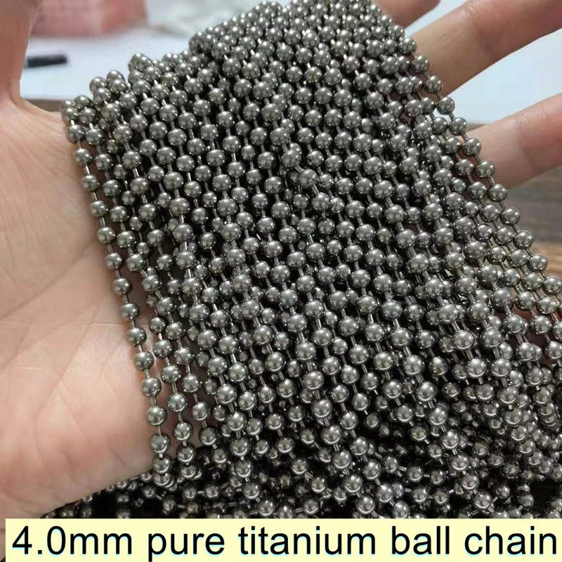 4MM Hypoallergenic Nickel Free Titanium Ball Chain for Sensitive Skin | Itchy Neck No More | Safe for Everyone