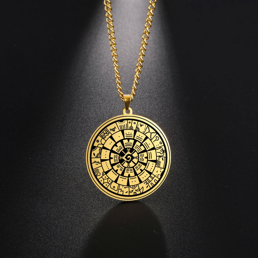 Wicca 7 Archangels Sigil Charm Necklaces Men Women Seal of Solomon Pendant Supernatural Protection Amulet Magic Talisman Jewelry