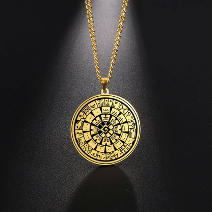 Wicca 7 Archangels Sigil Charm Necklaces Men Women Seal of Solomon Pendant Supernatural Protection Amulet Magic Talisman Jewelry