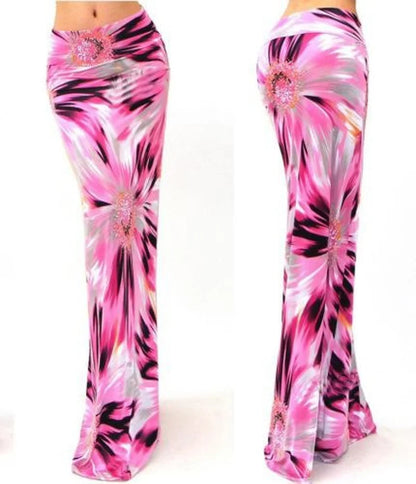 Spring Summer Maxi Skirts Womens Casual Print Women High Waist Stretch Wrapped Hip Skirt Long Y2k Skirts Woman Clothes Faldas