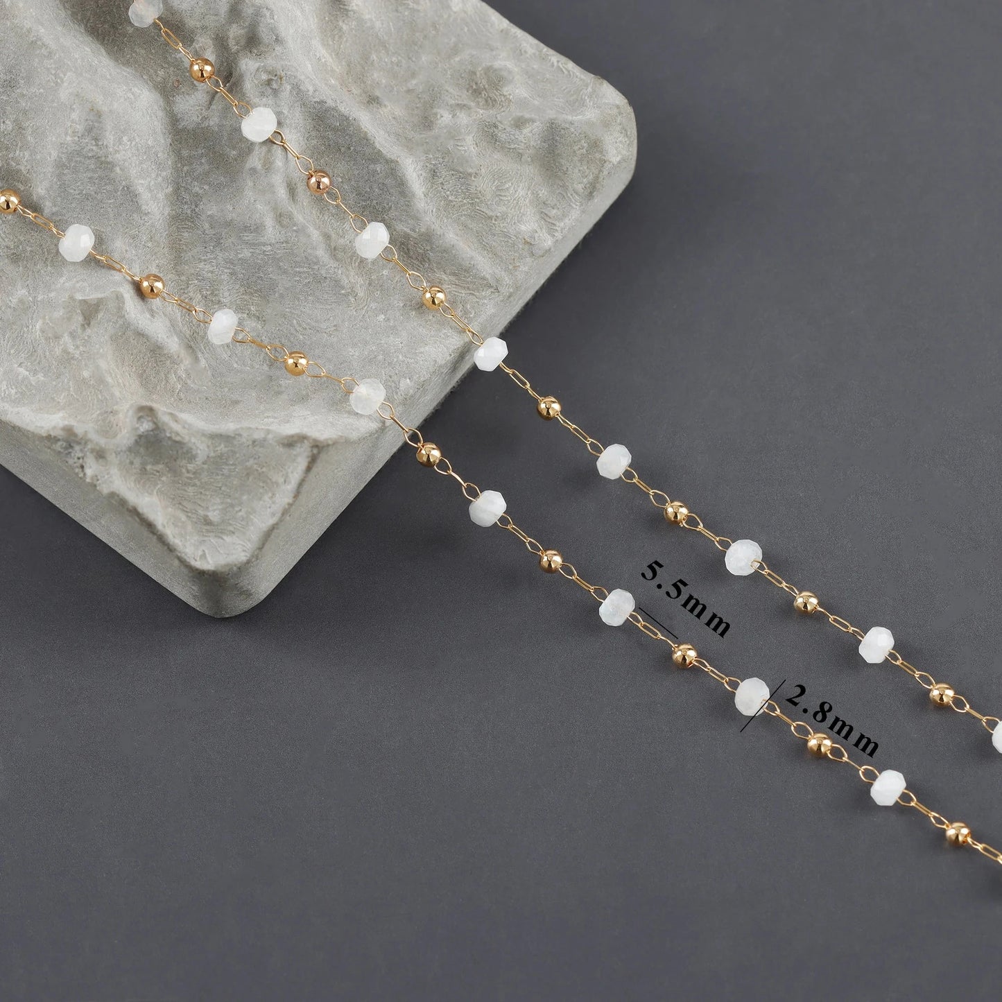 GUFEATHER C256,diy chain,stainless steel,natural gemstone,pass REACH,nickel free,jewelry making,diy bracelet necklace,1m/lot - AMULET RING STORE