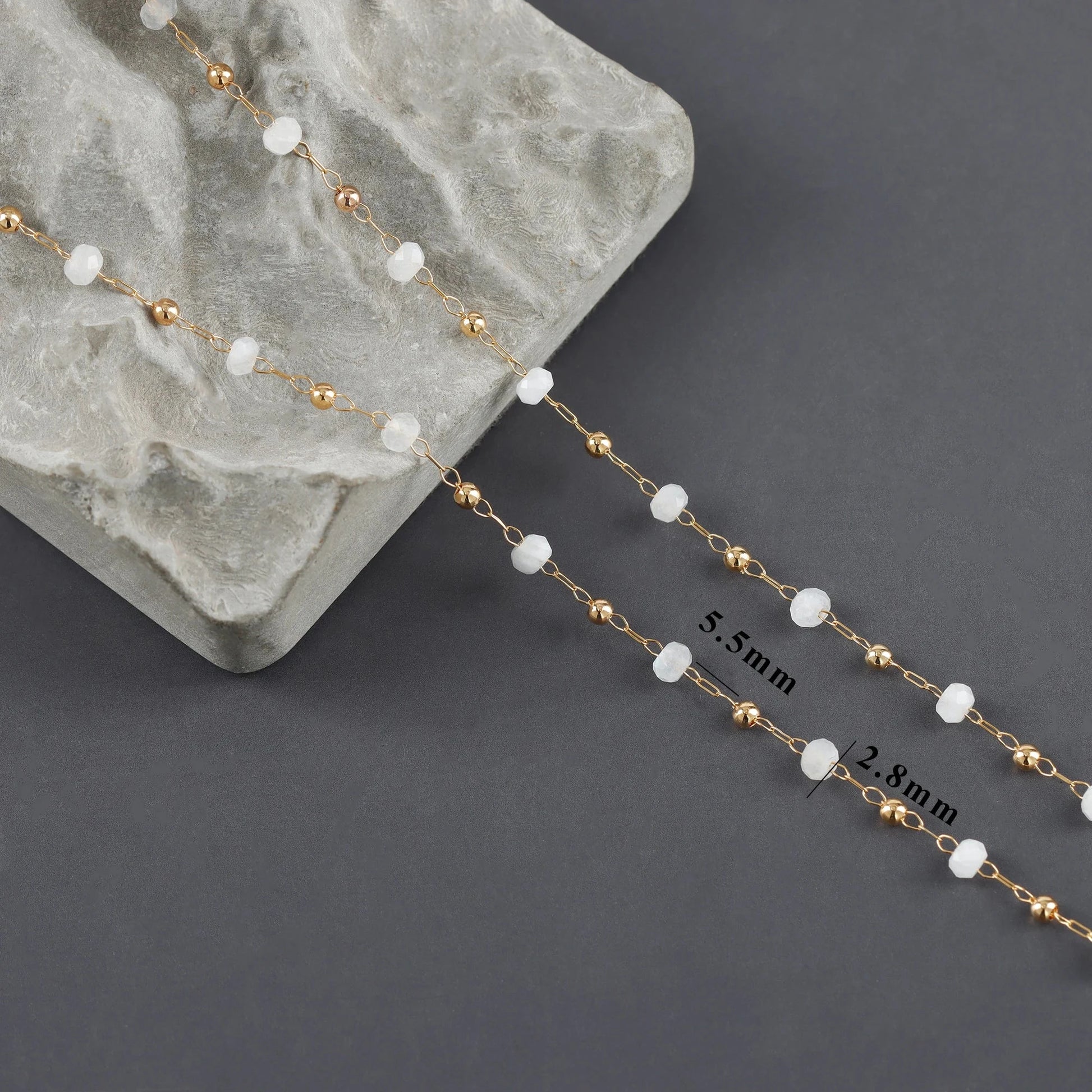 GUFEATHER C256,diy chain,stainless steel,natural gemstone,pass REACH,nickel free,jewelry making,diy bracelet necklace,1m/lot - AMULET RING STORE