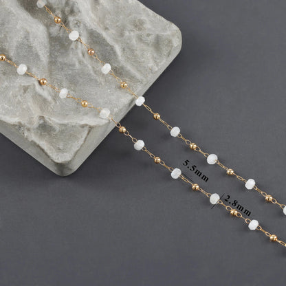 GUFEATHER C256,diy chain,stainless steel,natural gemstone,pass REACH,nickel free,jewelry making,diy bracelet necklace,1m/lot - AMULET RING STORE