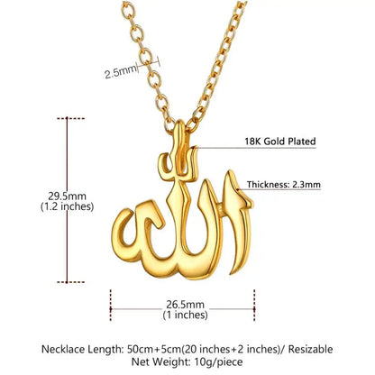 2025 Muslim Rune Pendant Necklace Men's Women's Amulet Pendant