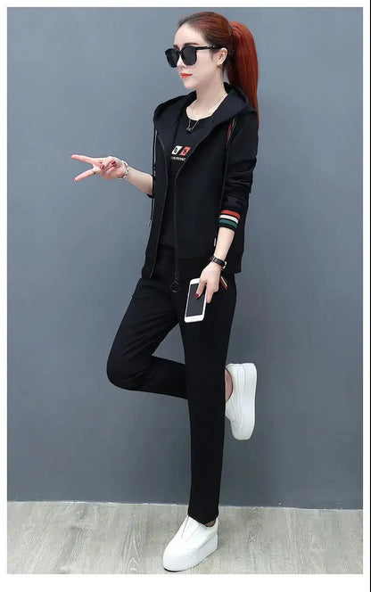 3pcs Autumn Women's Clothing Sets Long Sleeve Tops+pants Outfits Casual Sports Female Clothes Sets 2022