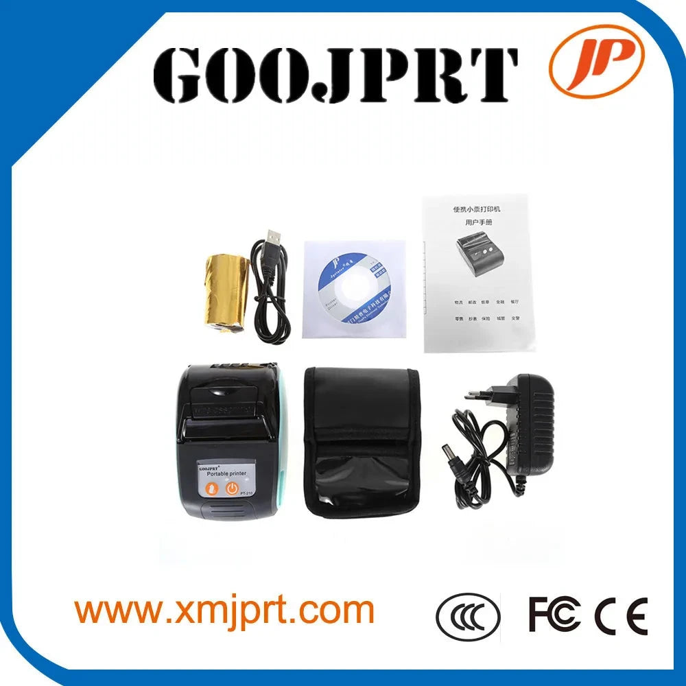 58mm Bluetooth 4.0 Thermal Printer For Phone and Computer To Print Bill POS Receipt Thermal Bluetooth Printer PT210 Model