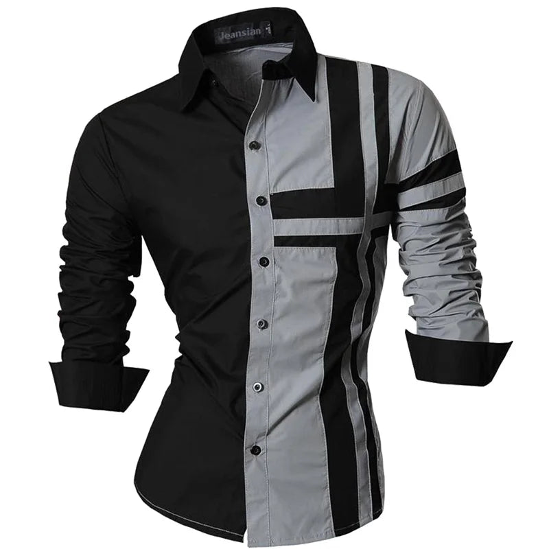 jeansian Spring Autumn Features Shirts Men Casual Shirt New Arrival Long Sleeve Casual Male Shirts K034