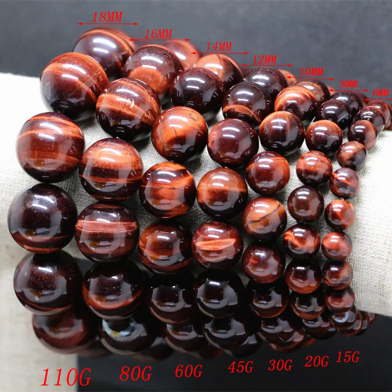 Natural Red Tiger Eye Stone Bracelet Buddhist Rosary Women Fashion Jewelry Reiki Healing Meditation Prayer Rope Rosary Bracelet
