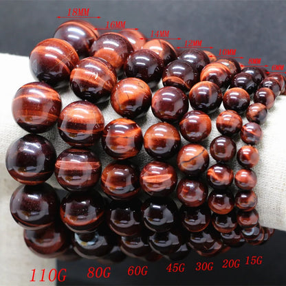 Natural Red Tiger Eye Stone Bracelet Buddhist Rosary Women Fashion Jewelry Reiki Healing Meditation Prayer Rope Rosary Bracelet
