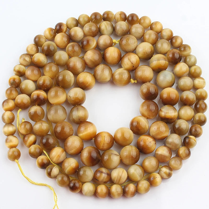 Natural Stone Multicolor Tiger Eye Round Loose Beads For Jewelry Making 4 6 8 10 12 14mm DIY Bracelet Accessories 15'' Strands - AMULET RING STORE
