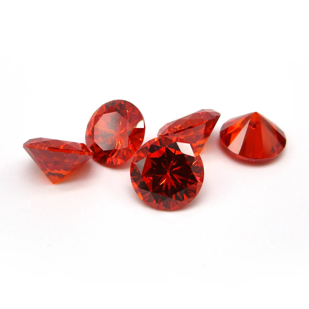 1.0~10mm AAAAA Various Colors Loose Cubic Zirconia Stone Round Brilliant Cut CZ Stone Synthetic Gems For DIY Jewelry