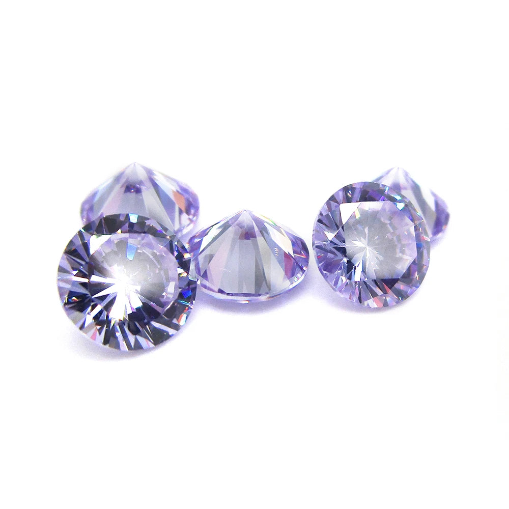 1.0~10mm AAAAA Various Colors Loose Cubic Zirconia Stone Round Brilliant Cut CZ Stone Synthetic Gems For DIY Jewelry