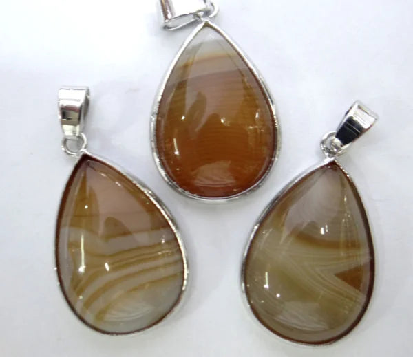 Natural Stone Water Drop Shape Pendant - DIY Jewelry Charm