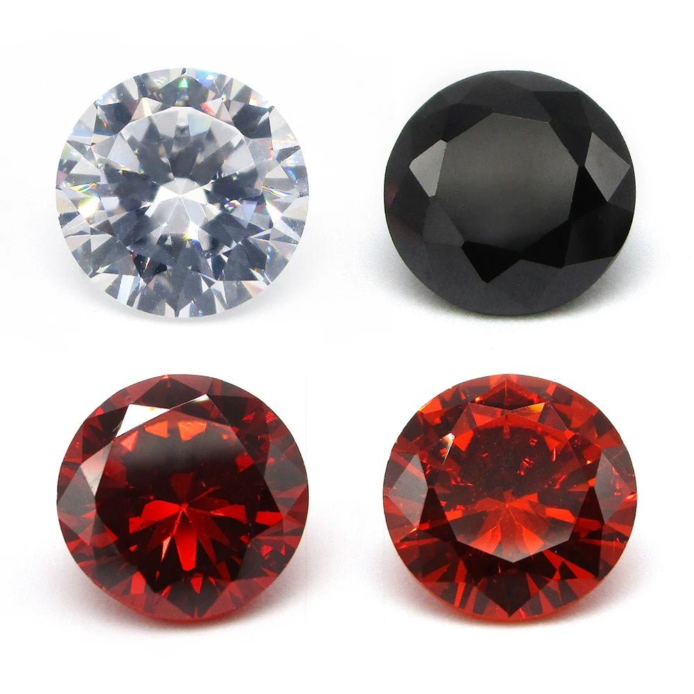 1.0~10mm AAAAA Various Colors Loose Cubic Zirconia Stone Round Brilliant Cut CZ Stone Synthetic Gems For DIY Jewelry