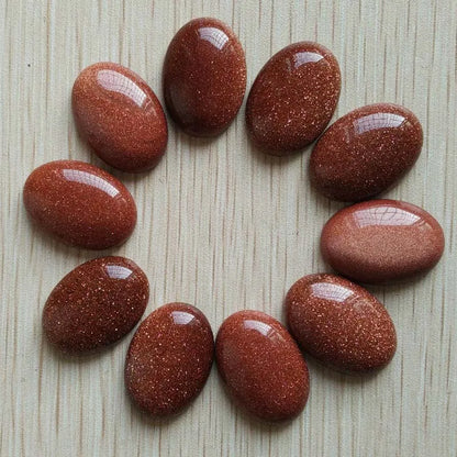 Fast shipping 20pcs/lot Wholesale 18x25mm 2022 hot sell natural stone mixed Oval CAB CABOCHON teardrop beads for jewelry making - AMULET RING STORE