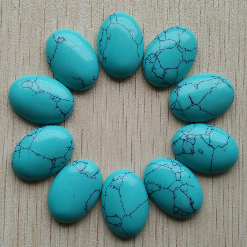 Fast shipping 20pcs/lot Wholesale 18x25mm 2022 hot sell natural stone mixed Oval CAB CABOCHON teardrop beads for jewelry making - AMULET RING STORE