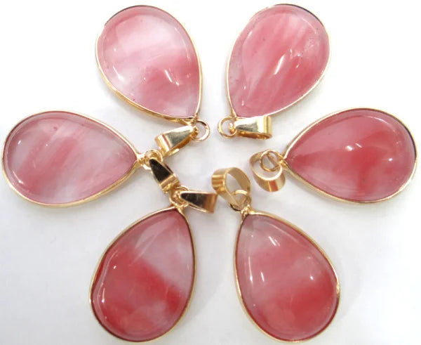 Natural Stone Water Drop Shape Pendant - DIY Jewelry Charm