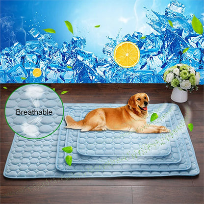 Dog Mat Cooling Summer Pad Mat For Dogs Cat Blanket Sofa Breathable Pet Dog Bed Summer Washable For Small Medium Large Dogs Car - AMULET RING STORE