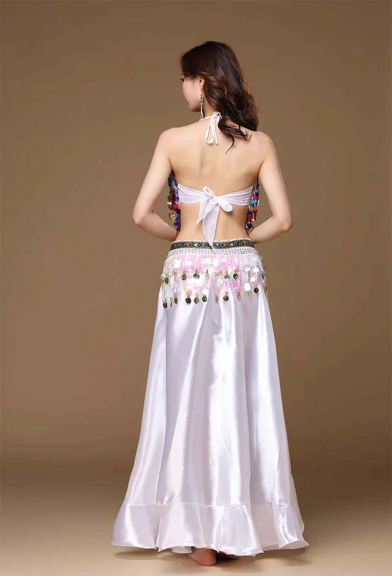New Adult Lady Women Belly Dance Costume Oriental Bellydance Skirt Stage Performance 3pcs set Bra Belt Skirt Bellydancing Wear