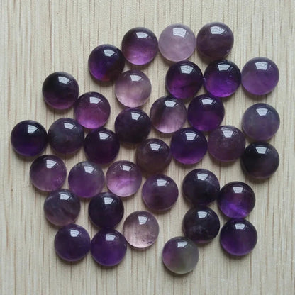 Wholesale 50pcs/lot fashion hot selling high quality natural stones round CAB CABOCHON beads for jewelry Accessories 12mm - AMULET RING STORE