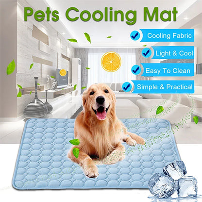 Dog Mat Cooling Summer Pad Mat For Dogs Cat Blanket Sofa Breathable Pet Dog Bed Summer Washable For Small Medium Large Dogs Car - AMULET RING STORE