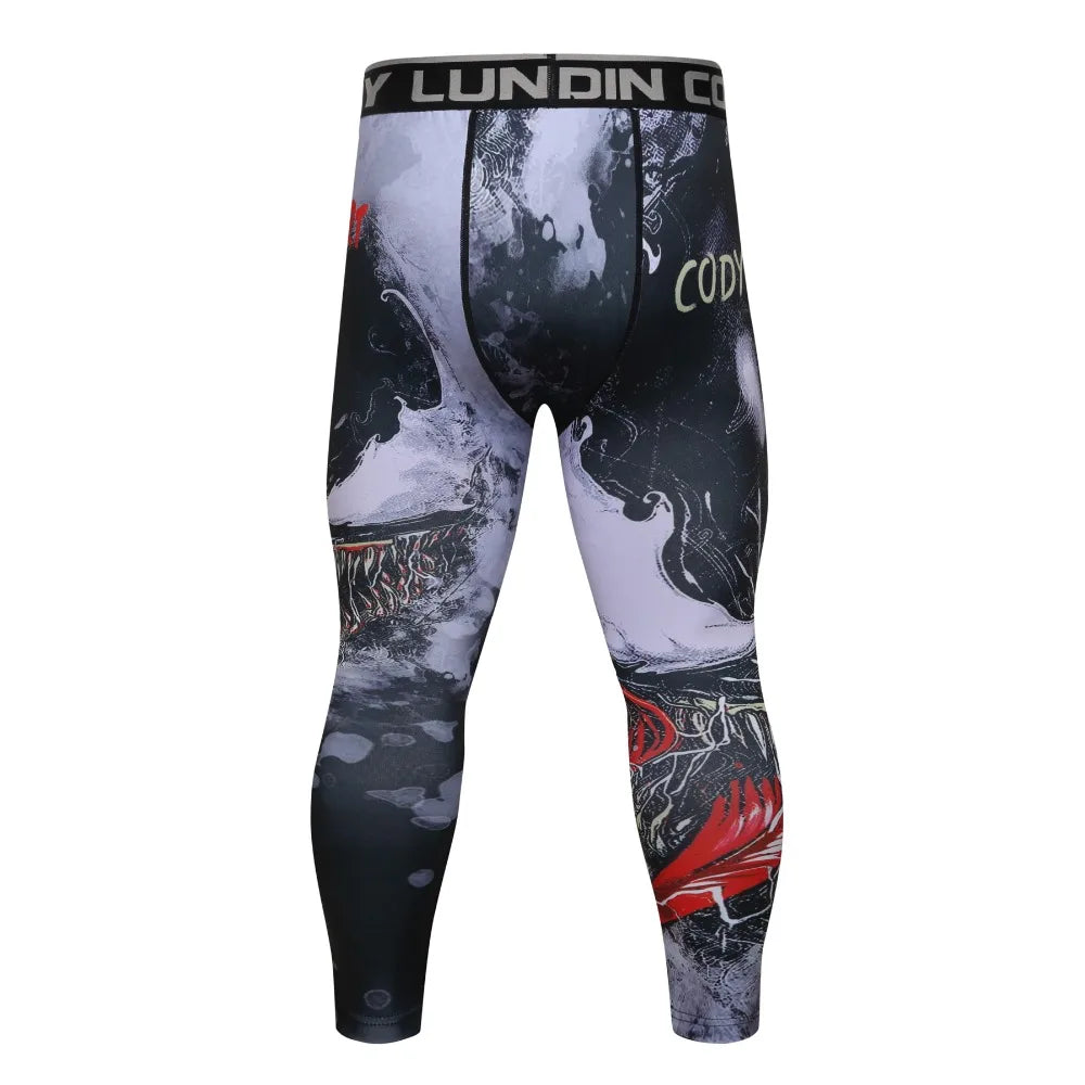 Boxing Set Compression Jersey+Pants Venom Rashguard KickBoxing Tight Sport T-Shirt Trousers Muay Thai MMA men gym suit Fightwear - AMULET RING STORE
