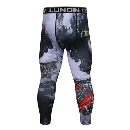 Boxing Set Compression Jersey+Pants Venom Rashguard KickBoxing Tight Sport T-Shirt Trousers Muay Thai MMA men gym suit Fightwear - AMULET RING STORE