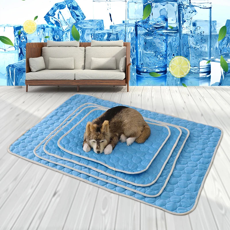 Dog Mat Cooling Summer Pad Mat For Dogs Cat Blanket Sofa Breathable Pet Dog Bed Summer Washable For Small Medium Large Dogs Car - AMULET RING STORE